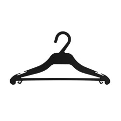 PERCHA DE PLÁSTICO CON GUÍA 33 CM