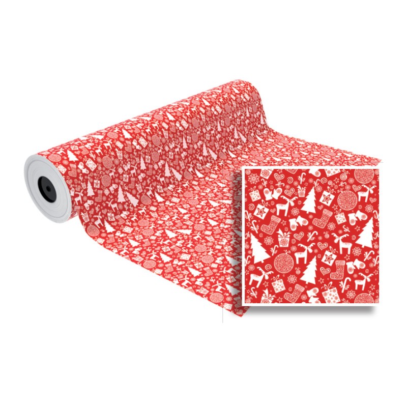 BOBINA PAPEL REGALO NAVIDAD 62 CM