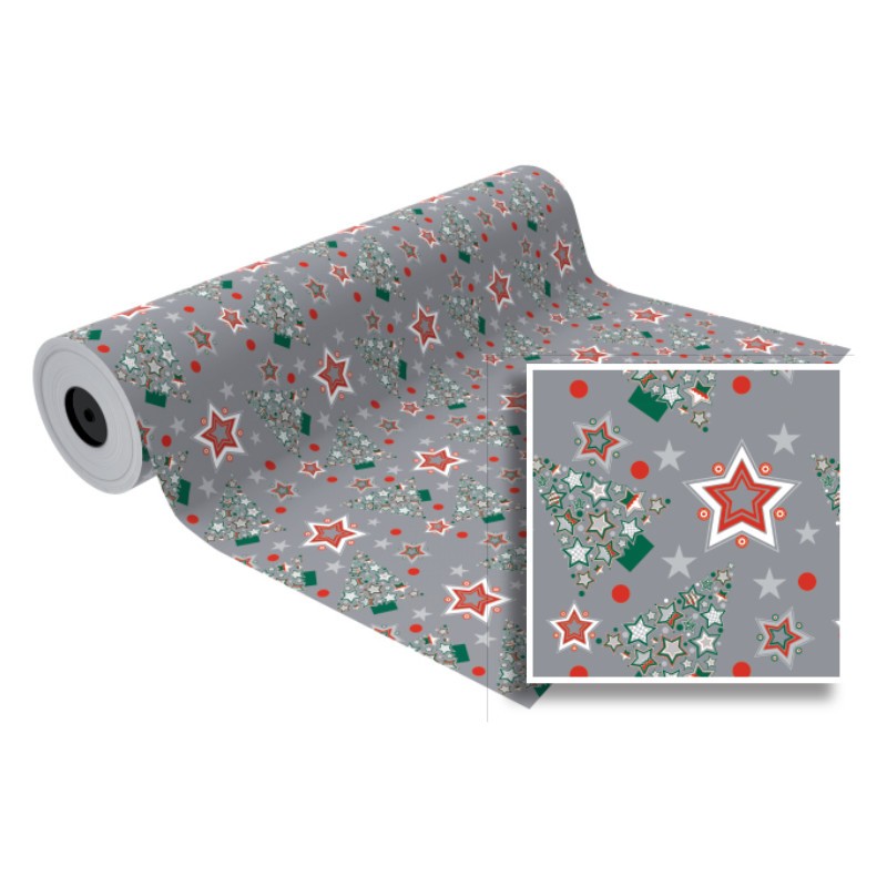 BOBINA PAPEL REGALO NAVIDAD 62 CM