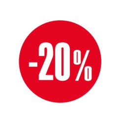 ETIQUETAS ADHESIVAS 20% DTO