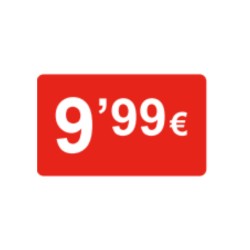 ETIQUETAS ADHESIVAS "9,99€"