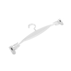 PERCHA DE PLÁSTICO LENCERÍA CON PINZAS 26 CM