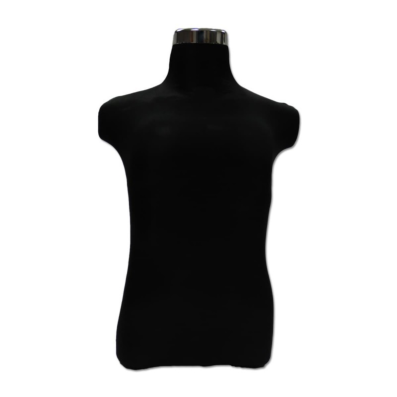 MANIQUÍ BUSTO HOMBRE ECONÓMICO NEGRO