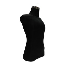 MANIQUÍ BUSTO HOMBRE ECONÓMICO NEGRO