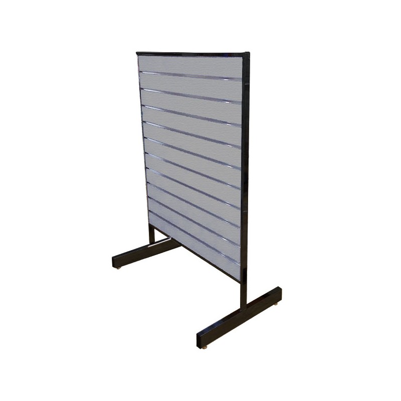 GÓNDOLA DOBLE PANEL DE LAMAS NEGRA GÓNDOLA DOBLE PANEL DE LAMAS NEGRA