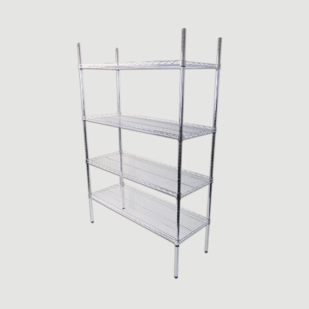 ESTANTERÍA TUBULAR CROMADA 90 CM