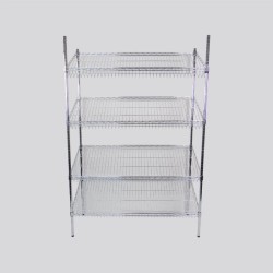 ESTANTERÍA TUBULAR CROMADA INCLINADA 90 CM