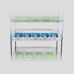 ESTANTERÍA TUBULAR CROMADA INCLINADA 90 CM