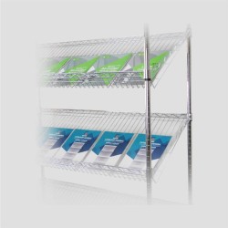 ESTANTERÍA TUBULAR CROMADA INCLINADA 90 CM