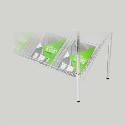 ESTANTERÍA TUBULAR CROMADA INCLINADA 90 CM