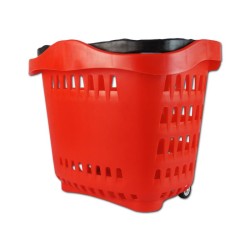 CESTA SUPERMERCADO ROJA 2 RUEDAS CESTA SUPERMERCADO ROJA 2 RUEDAS