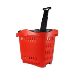 CESTA SUPERMERCADO ROJA 2 RUEDAS CESTA SUPERMERCADO ROJA 2 RUEDAS