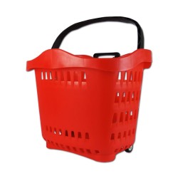 CESTA SUPERMERCADO ROJA 2 RUEDAS CESTA SUPERMERCADO ROJA 2 RUEDAS
