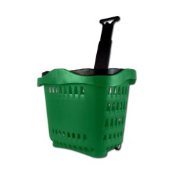 CESTA SUPERMERCADO VERDE 2 RUEDAS CESTA SUPERMERCADO VERDE 2 RUEDAS
