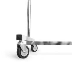 PERCHERO METÁLICO EXTENSIBLE CON RUEDAS PERCHERO METÁLICO EXTENSIBLE CON RUEDAS