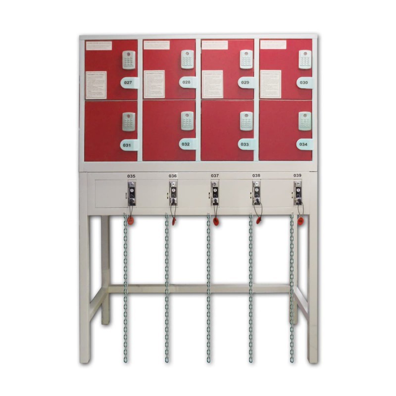 TAQUILLA CON CERRADURA DIGITAL (ROJO)