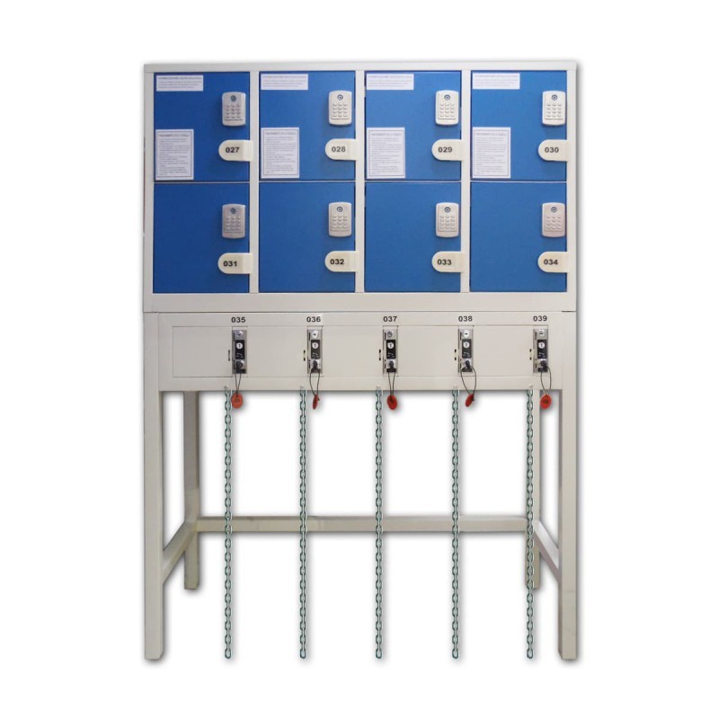 TAQUILLA CON CERRADURA DIGITAL (AZUL)