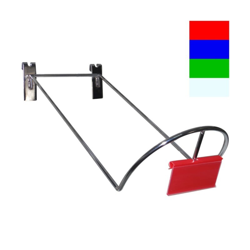 SOPORTE DE BALONES PARA REJA CON PORTAPRECIOS