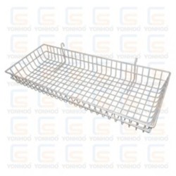 CESTA BLANCA PARA REJA 120 CM
