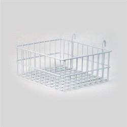 CESTA BLANCA PARA REJA 30 CM