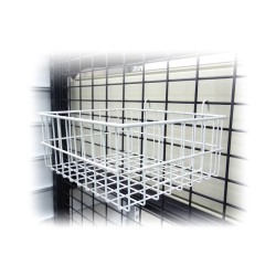 CESTA BLANCA PARA REJA 30 CM