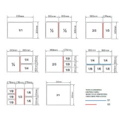 TAPAS GN ACERO INOX 201