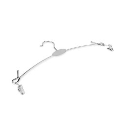 PERCHA DE METAL LENCERÍA CON PINZAS 28 CM
