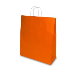 BOLSA DE PAPEL NARANJA