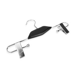 PERCHA DE MADERA Y METAL CON PINZAS 33 CM